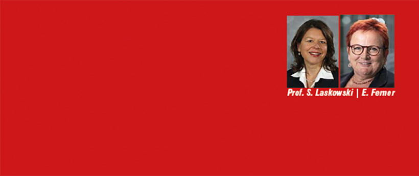 Prof. Dr. Silke Ruth Laskowski ist Leiterin des Fachgebiets Öffentliches Recht, Völkerrecht und Europarecht an der Uni Kassel; die ehemalige Parlamentarische Staatssekretärin Elke Ferner ist Vorstandsmitglied des Deutschen Frauenrates und Vorsitzende von UN Women Deutschland 