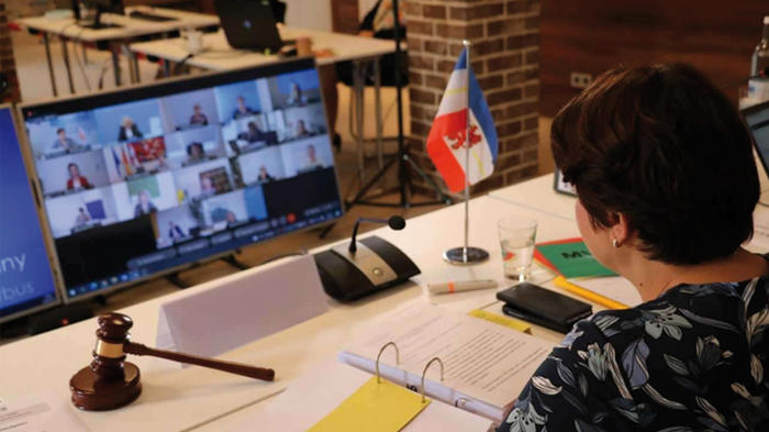 Ministerin Drese (SPD, MV) leitete die GFMK-Videokonferenz (Quelle: GFMK)