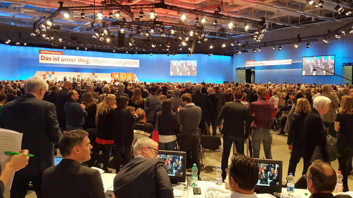 Der SPD-Parteitag im CityCube Berlin. - Bild: zwd