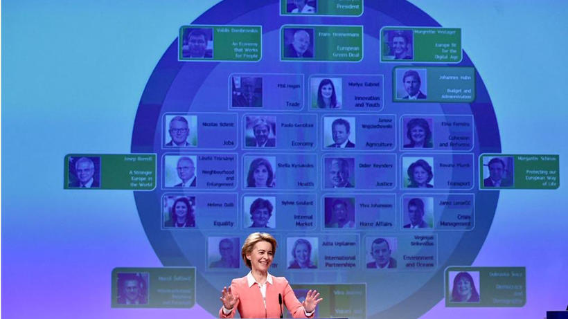 Ursula von der Leyen stellt am Dienstag die Kandidat*innen ihrer Kommission bei einer Pressekonferenz vor - Bild: twitter.com/vonderleyen